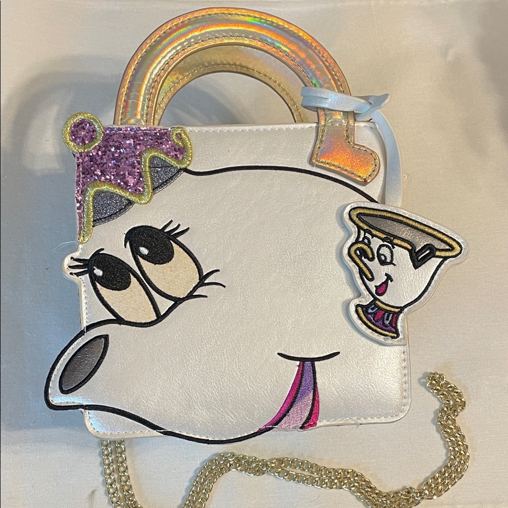 Danielle Nicole Disney Beauty And The Beast Mrs. Potts & Chip Crossbody Handbag